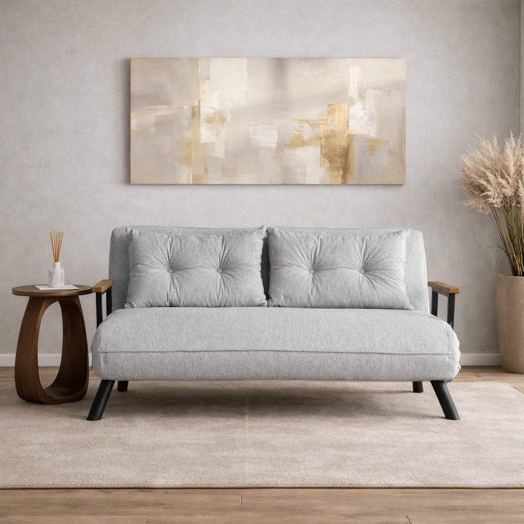 Sofá cama Gris Bouclé 2 plazas - Sando