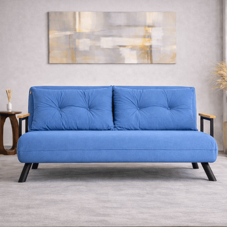 Banken - Slaapbank baby blauw stof 2 - zits - Sando - Dimehouse