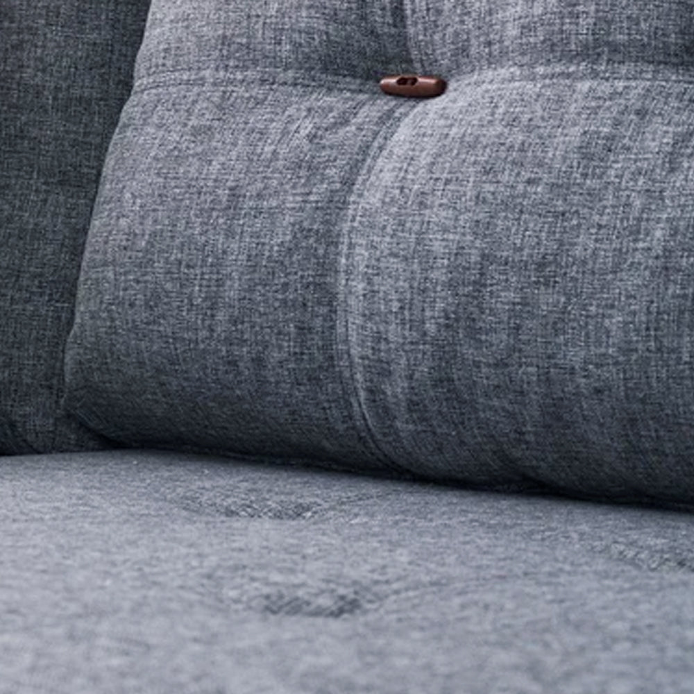 Sofá cama tela azul claro - XL 280x206 cm - con ruedas - Izquierdo - Manama