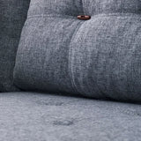 Sofá cama tela azul claro - XL 280x206 cm - con ruedas - Izquierdo - Manama