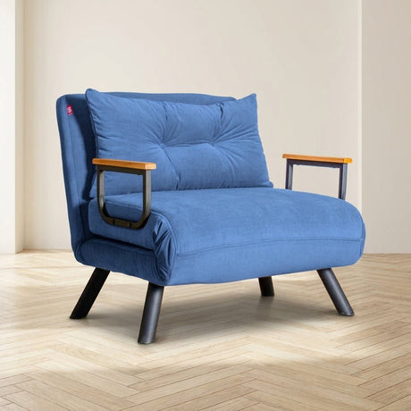 Sillón para dormir Sando Blue foto atmosférica en un interior moderno