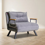Sillón para dormir Sando Tela Gris foto atmosférica en un interior moderno