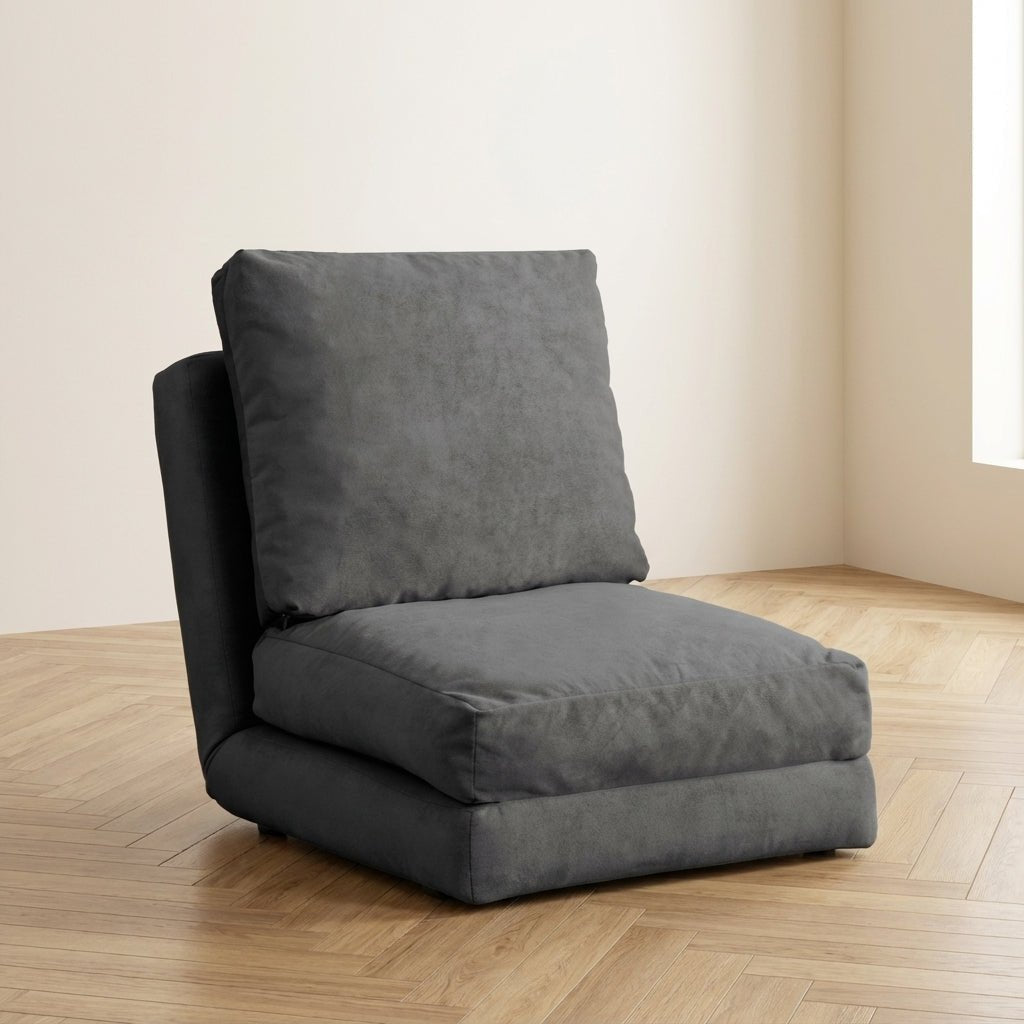 Sillón para dormir Taida Grey foto atmosférica en un interior moderno