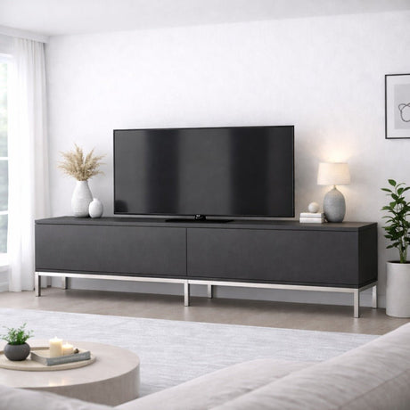 Muebles de TV Lord Anthracite Silver Melamine 180x47x30 cm