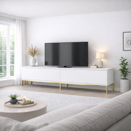 Muebles de TV Lord White Gold Melamine 180x47x30 cm