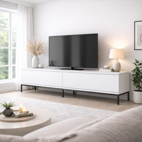 Muebles de TV Lord Black White Melamine 180x47x30 cm