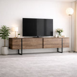 Muebles de TV Nuez de lujo Melamina 180x50x30 cm