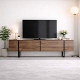 Muebles de TV Nuez de lujo Melamina 180x50x30 cm