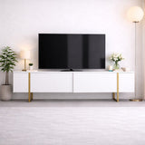 Muebles de TV de lujo Gold White Melamine 180x50x30 cm