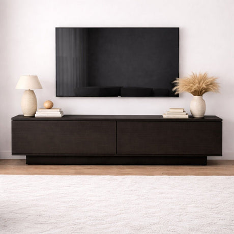 Muebles de TV Mérida Black Melamine 140x38.2x35.5 cm