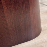 Conjunto de muebles completo: Mesa de comedor Lea de piedra sinterizada con aspecto de mármol travertino - Estructura de nogal + 4 sillas de comedor Lisa en bouclé gris 