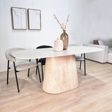 Silla de comedor Set de 4 Bouclé Beige Lisa - Marco Negro 