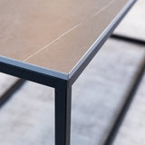 Mesa de café Fien Grey Marble Look Rectangular 100x40 cm