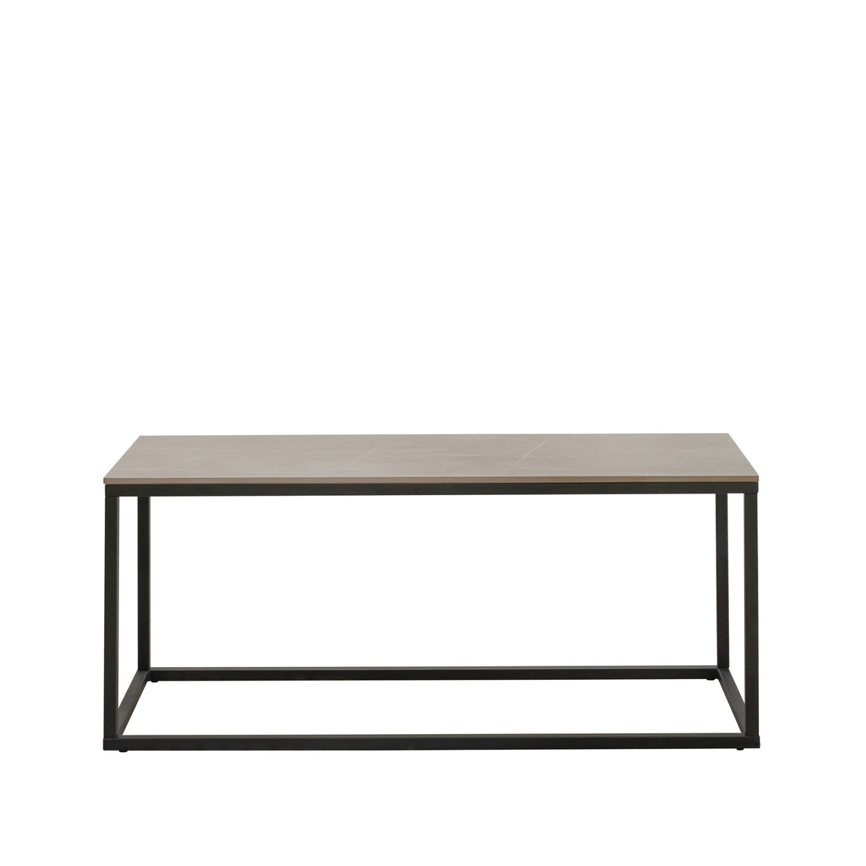 Mesa de café Fien Grey Marble Look Rectangular 100x40 cm