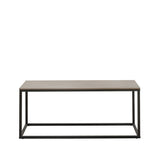 Mesa de café Fien Grey Marble Look Rectangular 100x40 cm