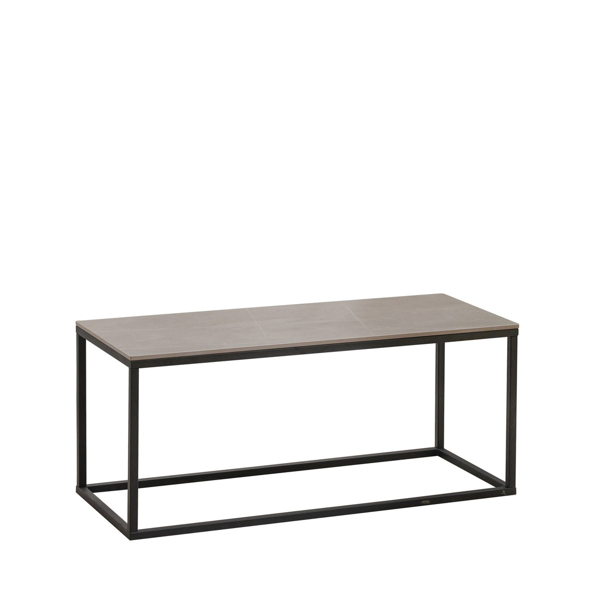 Mesa de café Fien Grey Marble Look Rectangular 100x40 cm