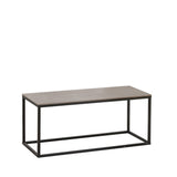 Mesa de café Fien Grey Marble Look Rectangular 100x40 cm