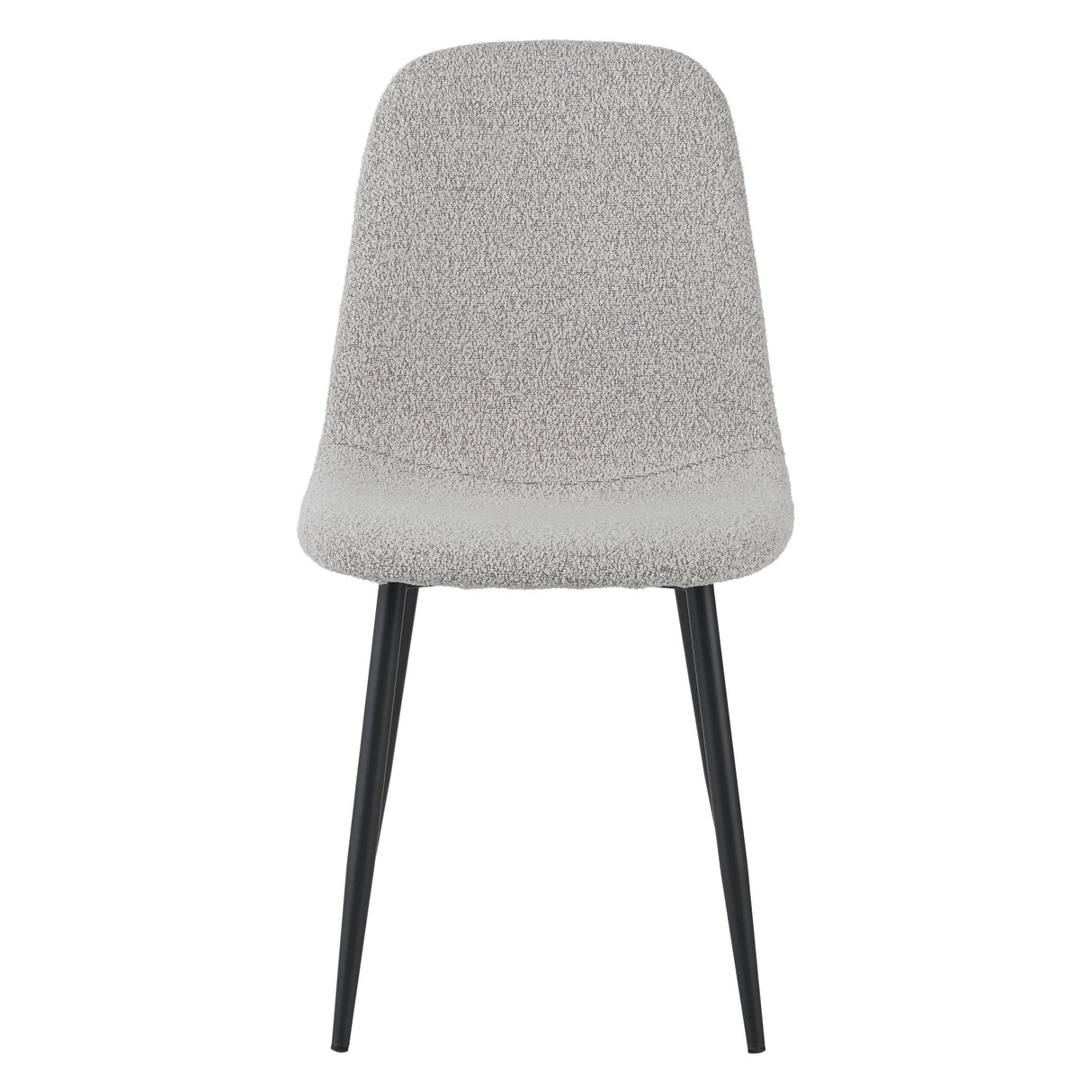 Juego de 4 Sillas de Comedor Escandinavas Natural Melange de Tela Bouclé Swift - Sin Apoyabrazos 