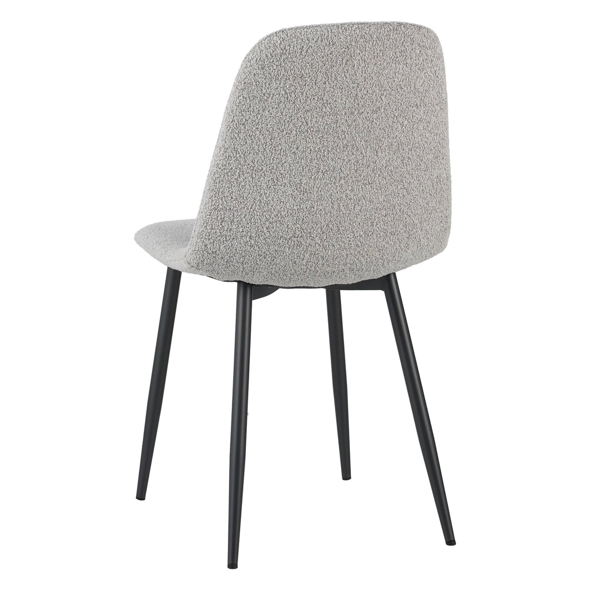 Juego de 4 Sillas de Comedor Escandinavas Natural Melange de Tela Bouclé Swift - Sin Apoyabrazos 