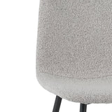 Juego de 4 Sillas de Comedor Escandinavas Natural Melange de Tela Bouclé Swift - Sin Apoyabrazos 