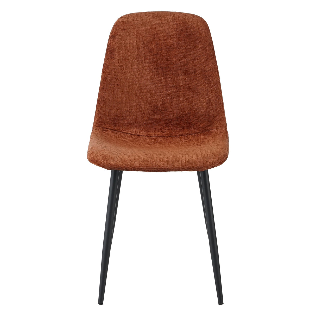 Juego de 4 Sillas de Comedor Escandinavas Terra Chenille Tela Swift - Sin Reposabrazos 