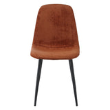 Juego de 4 Sillas de Comedor Escandinavas Terra Chenille Tela Swift - Sin Reposabrazos 