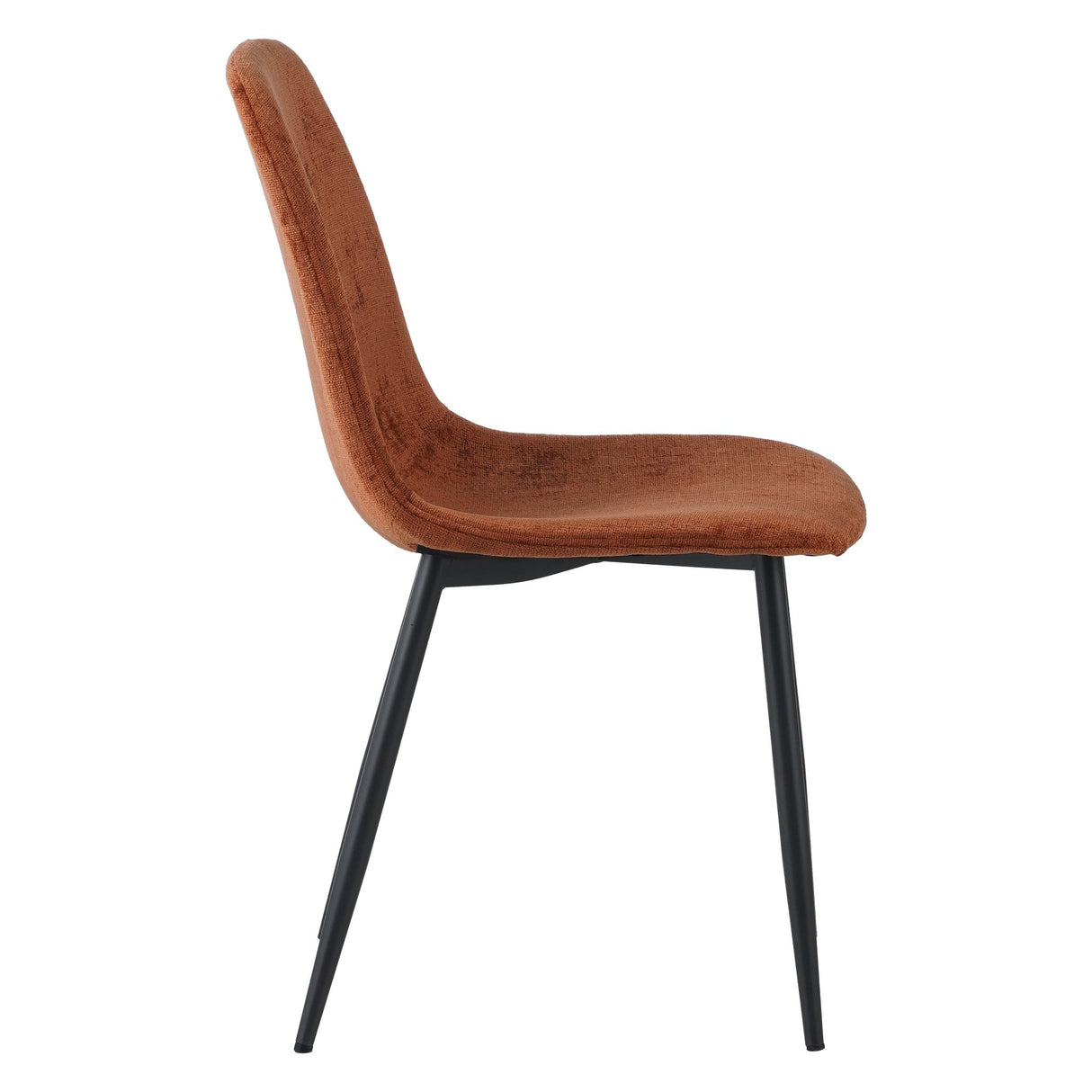 Juego de 4 Sillas de Comedor Escandinavas Terra Chenille Tela Swift - Sin Reposabrazos 
