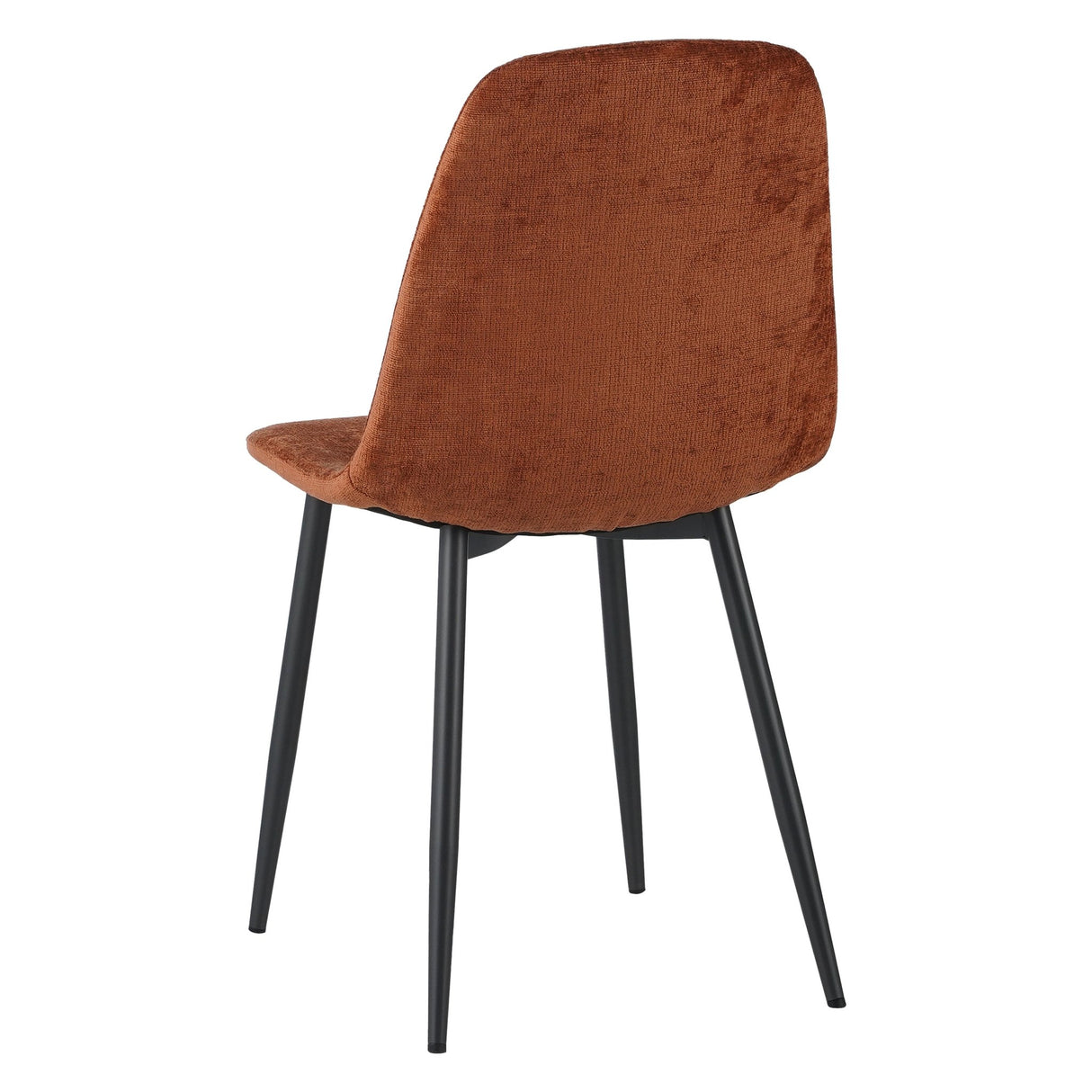 Juego de 4 Sillas de Comedor Escandinavas Terra Chenille Tela Swift - Sin Reposabrazos 