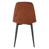Juego de 4 Sillas de Comedor Escandinavas Terra Chenille Tela Swift - Sin Reposabrazos 