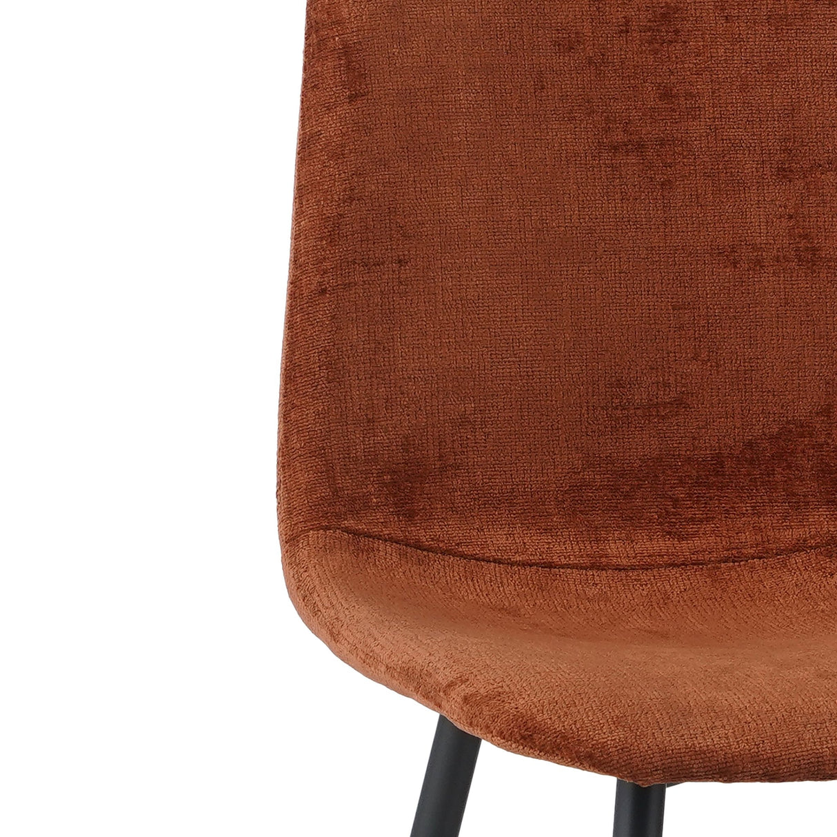 Juego de 4 Sillas de Comedor Escandinavas Terra Chenille Tela Swift - Sin Reposabrazos 