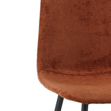 Juego de 4 Sillas de Comedor Escandinavas Terra Chenille Tela Swift - Sin Reposabrazos 