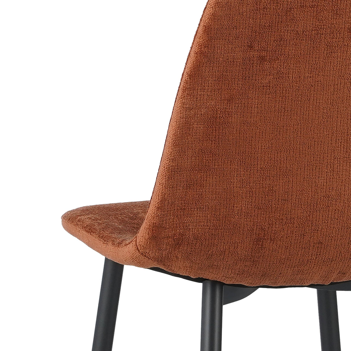 Juego de 4 Sillas de Comedor Escandinavas Terra Chenille Tela Swift - Sin Reposabrazos 