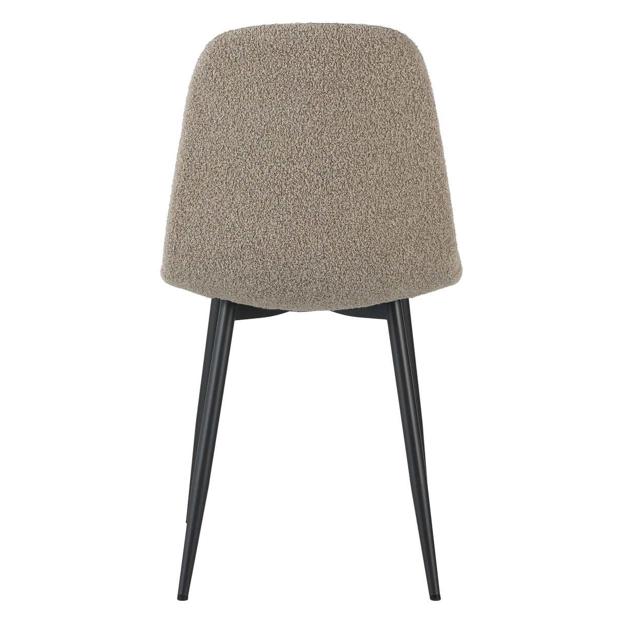 Juego de 4 Sillas de Comedor Escandinavas Latte Bouclé Tela Swift - Sin Apoyabrazos 