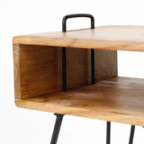 Mesita de noche Aimée DH Interior Acacia L x An x Al 45x39x17 Madera de acacia Blanco foto detalle