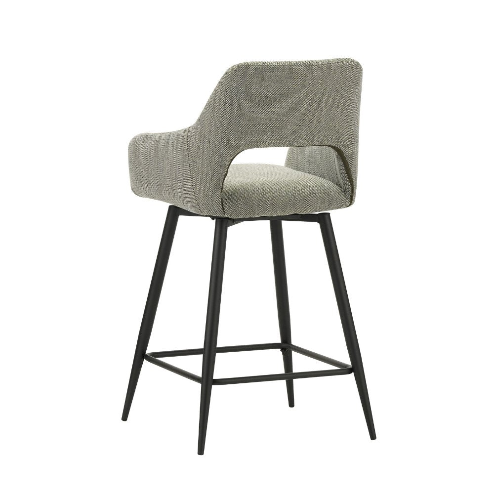 Taburete Skye Dimehouse Verde L x An x Al 81x63x54 Tela Blanco foto vista trasera diagonal