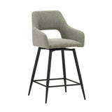 Taburete Skye Dimehouse Verde L x An x Al 81x63x54 Tela Blanco foto vista frontal diagonal