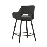 Taburete Skye Dimehouse Negro L x An x Al 81x63x54 Tela Blanco foto vista trasera diagonal