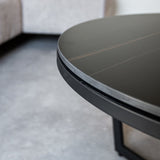 Salontafel Brady Black Dimehouse Zwart LxBxH 80x80x11 Sintered stone Sfeerfoto detail