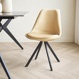 Silla de comedor Jace Velvet Beige - Sin reposabrazos 