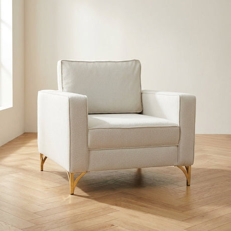 Sillón Berlin Cream Gold foto atmosférica en un interior moderno