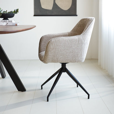 Silla de comedor Camiel Dimehouse Gris L x An x Al 62x61x54 Tela Foto atmosférica vista lateral