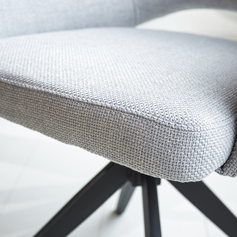 Silla de comedor Sid Dimehouse Marco de fotos con detalle de tela gris L x An x Al 59x56x53