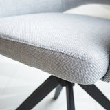 Silla de comedor Sid Dimehouse Marco de fotos con detalle de tela gris L x An x Al 59x56x53