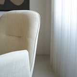 Silla de comedor Nela Dimehouse Blanco L x An x Al 64x64x52 Tela Detalle fotográfico atmosférico