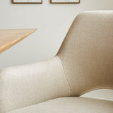 Silla de comedor Suzy Dimehouse Blanco L x An x Al 64x61x53 Tela Detalle fotográfico atmosférico