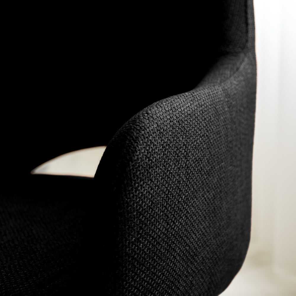 Silla de comedor Suzy Dimehouse Negro L x An x Al 64x61x53 Tela Atmósfera foto diferente
