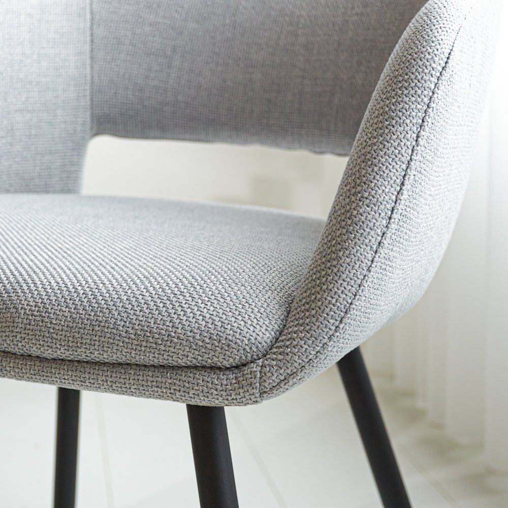 Silla de comedor Don Dimehouse Gris claro L x An x Al 60x56x56 Tela Detalle fotográfico atmosférico