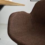 Silla de comedor Mick Dimehouse Marrón L x An x Al 64x62x59 Tela Atmósfera foto diferente