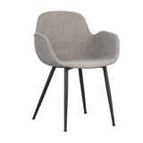 Silla de comedor Mick Dimehouse Gris L x An x Al 64x62x59 Tela Blanco foto vista frontal diagonal