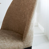 Eetkamerstoel Noli Chenille Dimehouse Beige LxBxH 73x65x53 Stof Sfeerfoto detail